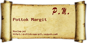 Pottok Margit névjegykártya